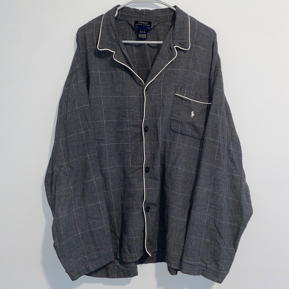 Ralph Lauren Other - Ralph Lauren Polo Plaid Cotton Flannel Pajama Set Charcoal Gray Men's XL